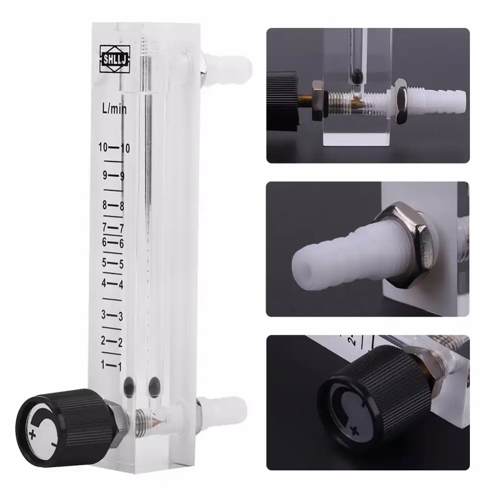 1-10LPM 10L Oxygen Flow Meter Flowmeter With Control Valve for Oxygen Air Gas