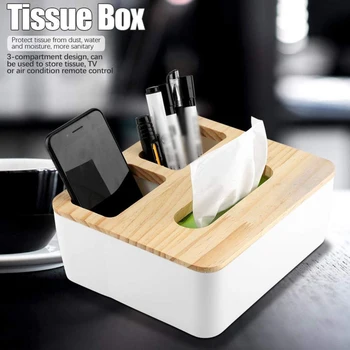 

Multinational Wood Napkin Holder Square Shape Wooden Plastic Tissue Box Case Home Kitchen Paper Holdler Storage Box Accessories