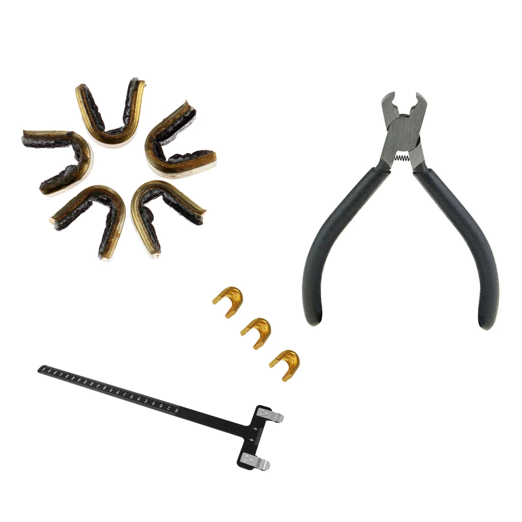 

8pcs Archery Bowstring Nocking Point Set + Nocks Pliers + T Bow Square For Shooting Hunting Archery