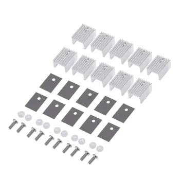 

10pcs TO-220 Transistor Cooling Radiator Aluminum Sheet Heatsink White Practical Heatsink Cooling Cooler for Computer Components