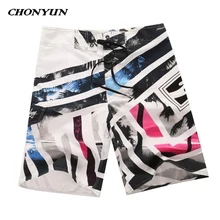 Летние новые модные мужские пляжные шорты, брендовая одежда, пляжные шорты с принтом, мужские шорты, быстросохнущие пляжные шорты