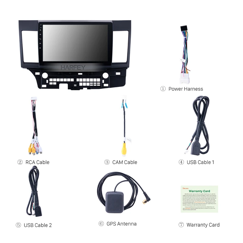 Best Harfey 10.1" Android 8.1 for 2008-2015 Mitsubishi Lancer-ex  car multimedia player HD Touchscreen GPS Navigation with Bluetooth 3