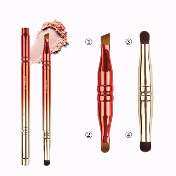 

4 Heads Tool Concealer Multi-function Cosmetics Travel Smooth Blending Portable Makeup Brush Retractable Metal Eye Eyeshadow