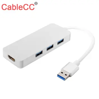 

CableCC USB 3.0 or 2.0 to HDMI USB 3 Ports Hub & HDTV 1080p External Graphics Card Adapter