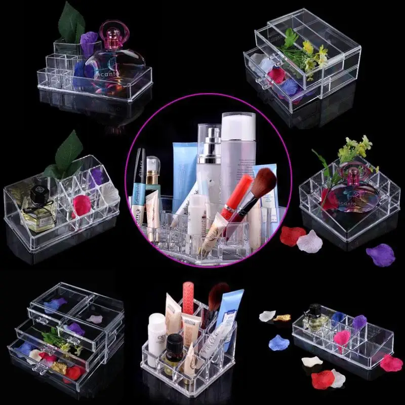 

New Transparent Acrylic Storage Drawer Makeup Cosmetic Jewelry Organiser Table Drawer Storage Box Case Home Sundries Box