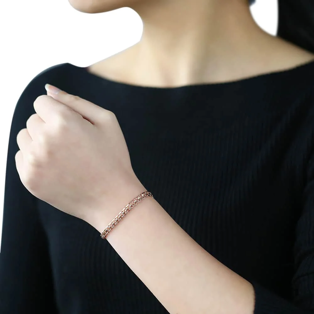 Комплект из колье и браслета под розовое золото 585 пробы 5 мм|set necklace|necklace braceletjewelry