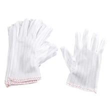 Рабочие перчатки, эластичные, антистатические, белые, 10 пар