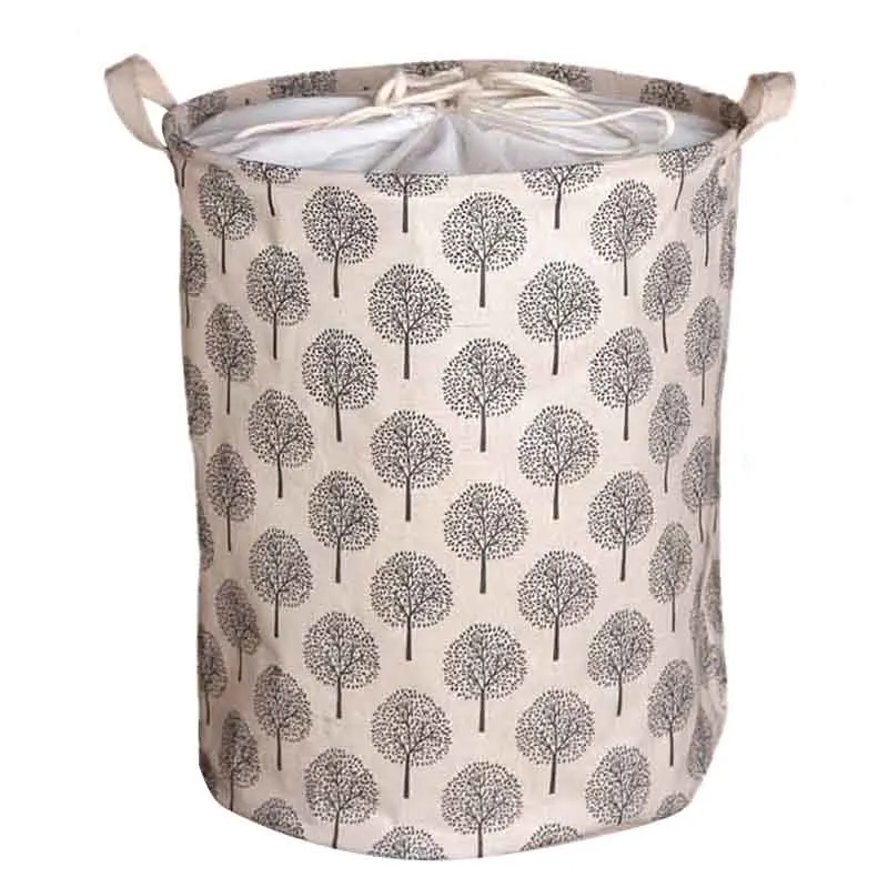 

SOFT-Large Bucket Drawstring Beam Port Dirty Clothes Laundry Basket Foldable Toys Storage Organizer Household Sundries Bag