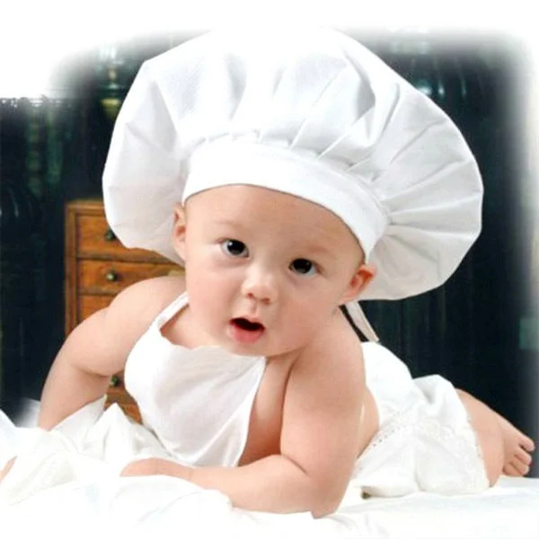 Милый детский белый Cook Cheff шляпа и фартук милый Детский костюм реквизит для
