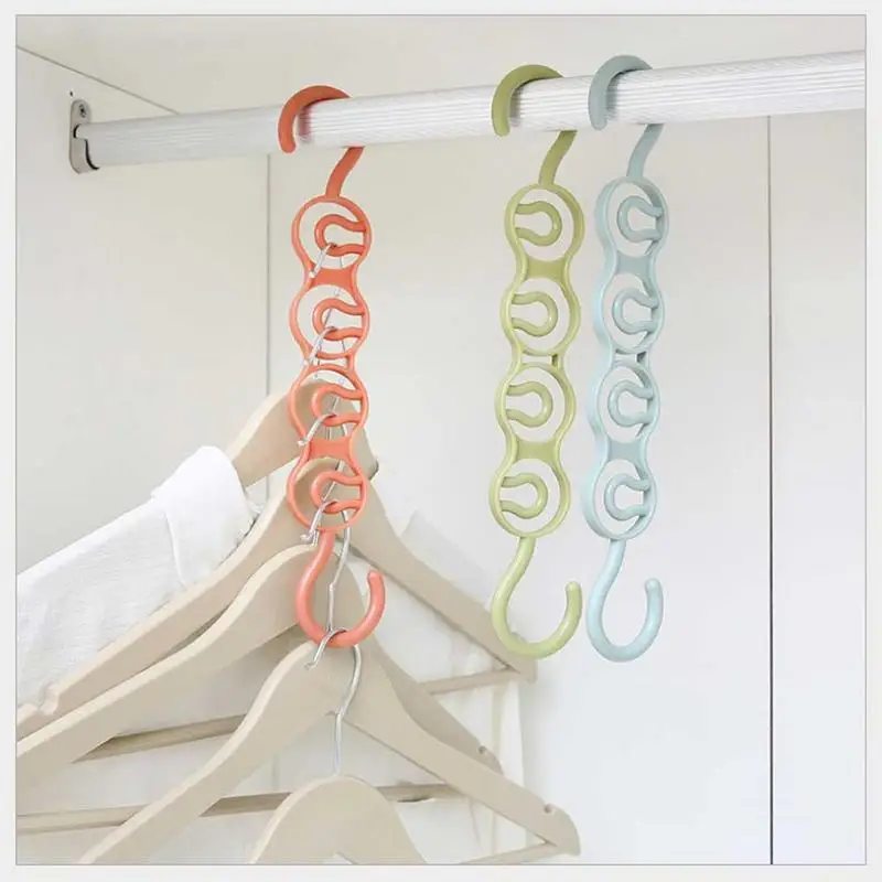 

Hanger Storage Rack Household Multi-Functional Multi-Layer Space Saving Wardrobe Four-Hole Clothes Scarf Hanger Storage Racks
