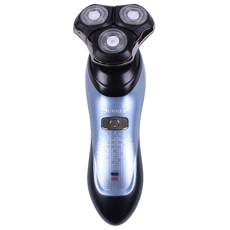 

Surker Sk-318 Electric Shaver Beard Trimmer Rechargeable Floating 3 Heads Razors Cutter Head Washable Eu Plug
