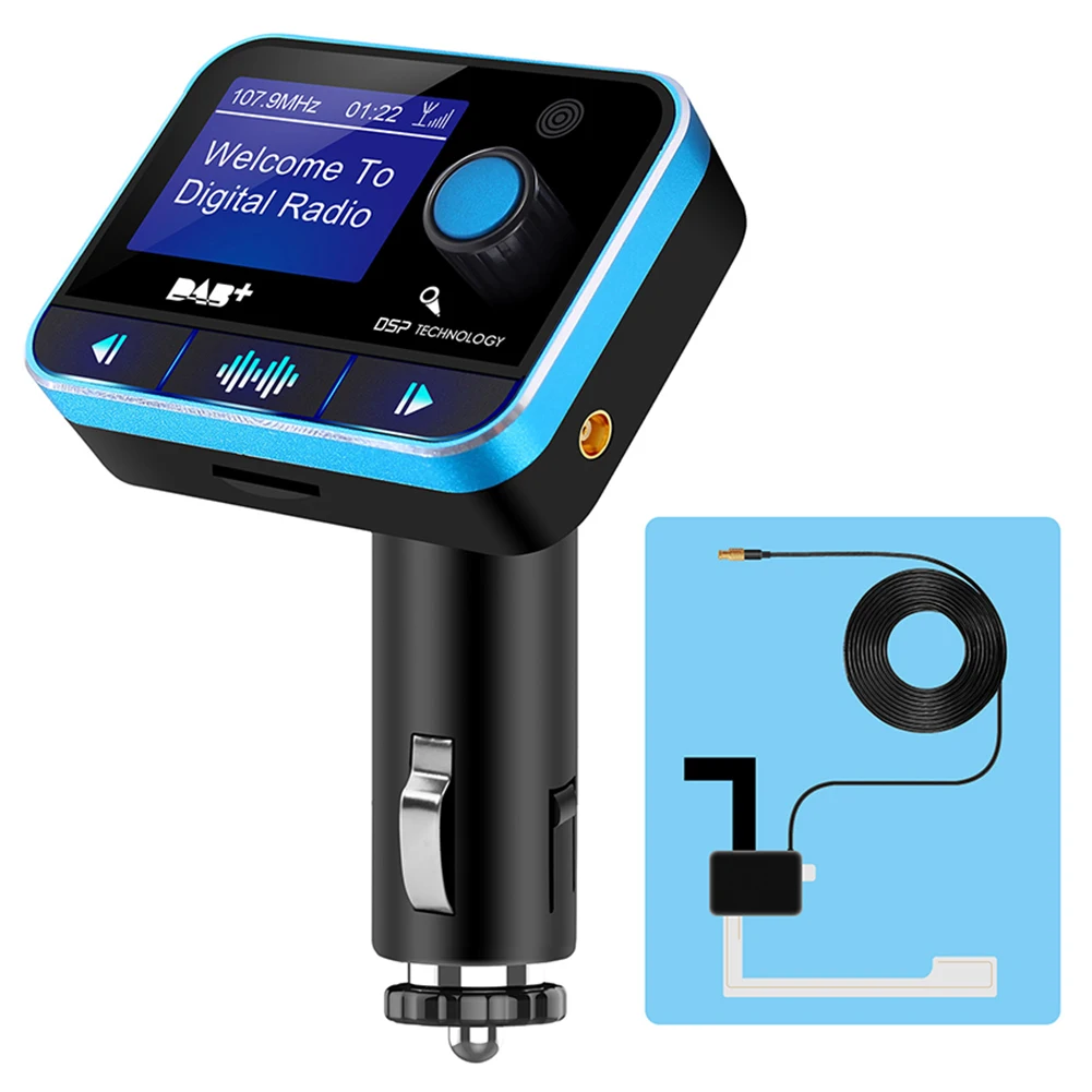 USB FM Transmitter MP3 Player U disk LCD Display Car Kit Charger Adapter With DAB Function Bluetooth V4.2 A2DP Noise suppressi