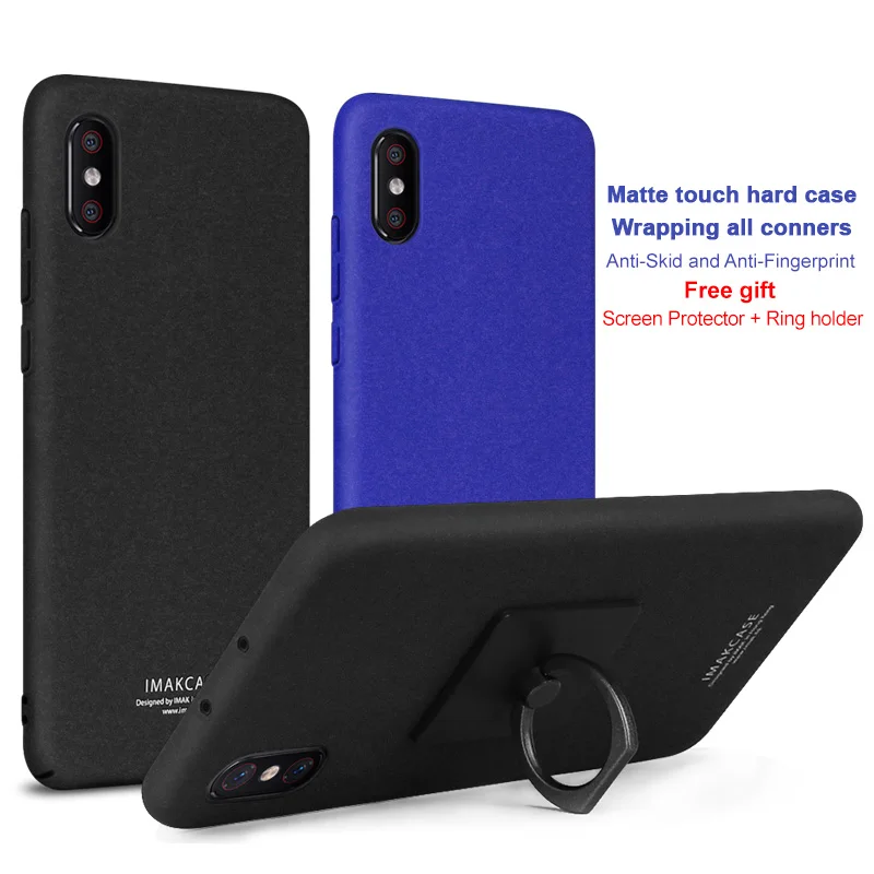 For Xiaomi Mi 8 explorer edition case Imak cowboy cases screen protector with stand Back Cover Finger Ring Holder Kickstand | Мобильные