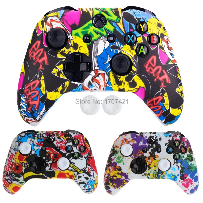 

Silicone Protective Camouflage Case Cover Skin for Xbox One S Slim X Controller Shell Decal