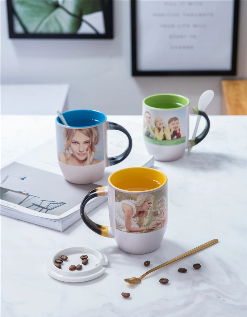 11oz two tone color Personalized Magic Mug, Custom Magic Photo Mug