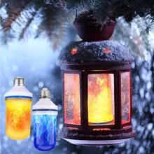 E27 9 Вт AC 85-265 В 4 режима светодио дный огни пламени эффект имитация природа огонь лампа светильник украшения дома 2,3*6,1 дюйма