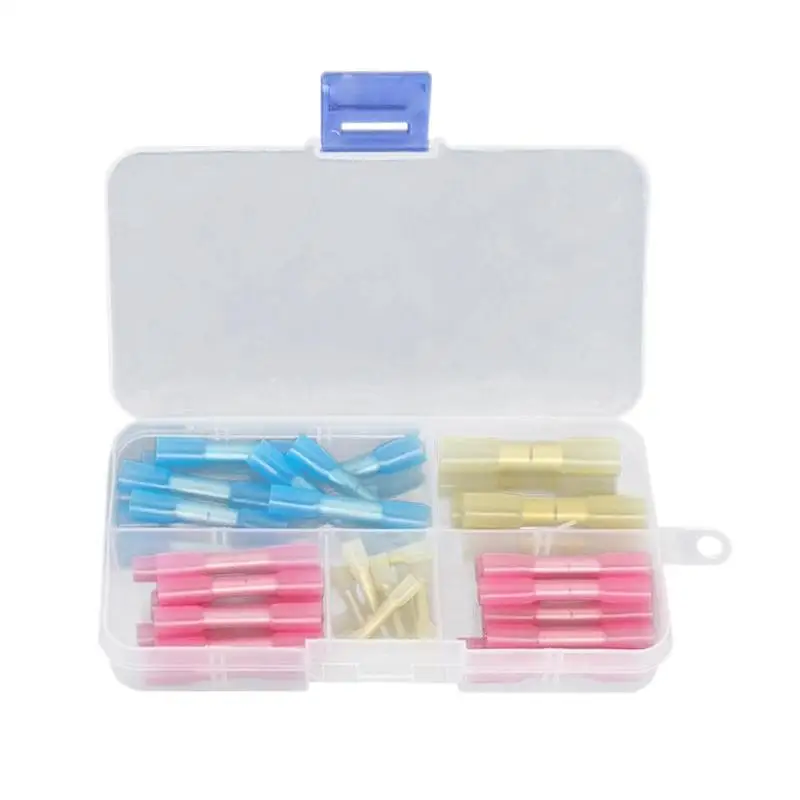 

50pcs Waterproof Solder Seal Heat Shrink Butt Connectors Electrical Wire Cable Soldering Sleeve Crimp Terminals