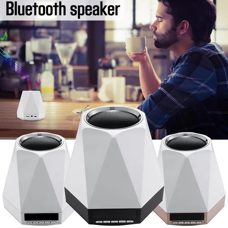 Bluetooth мини динамик домашний инновационный будильник с цветным светодиодный