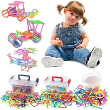 

100pcs Assembled Building Blocks Toy Children Educational Colorful Plastic Straw Fight Inserted Blocks Game Christmas Gift