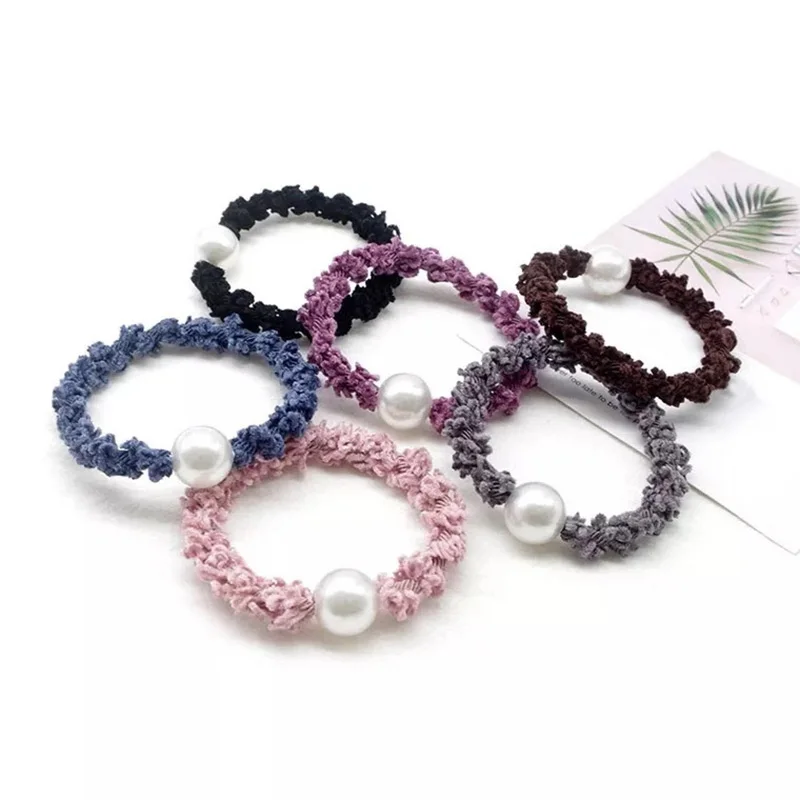 

Elastic Hair Band Pearl Hair Band High Quality 1PC Hot Sale Women Girls Korean Hair Rope Hair Accessories Ponytail Popular
