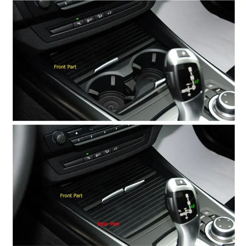 

Front Section Center Console Cover Slide Roller Black For BMW X5/E70 2007-2013 X6/E71 2008-2014