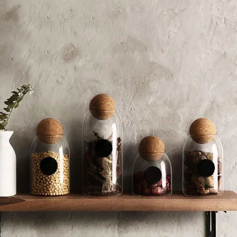 Kitchen Storage Glass Storage Tank Sealed Cans Food Grains Food Storage Container Tea Container