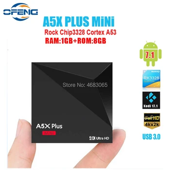 

A5X Plus Android 7.1 TV BOX RK3328 Quad-Core 2.4G WIFI HD2.0 USB3.0 4K Smart Media Player 1GB/8GB, 2GB/16GB set top box