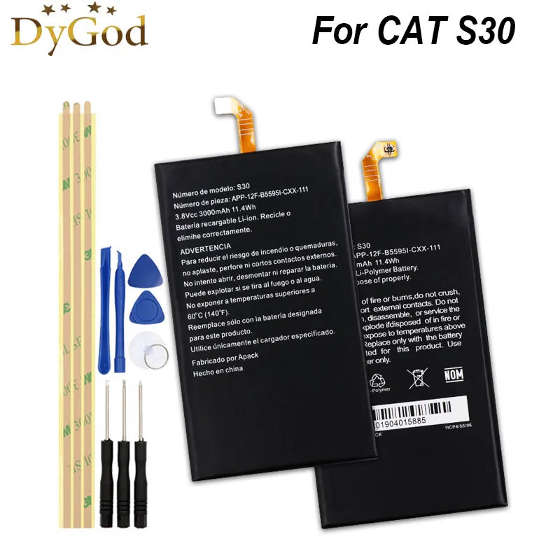 Сменный аккумулятор DyGod 3000 мАч для CAT S30 высококачественный большой емкости с