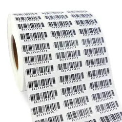 Новый пустой штрих-код термопечать, этикетки 30 мм X 10 мм, рулон 20000 стикер, бумага с покрытием стикер, белый стикер бумага для штрих-кодов