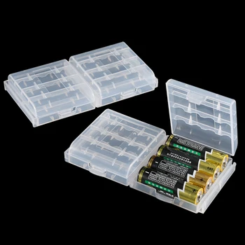 

brand new SOONHUA 10 Pcs Hard Plastic Battery Case Holder Multifunctional Storage Box Transparent Cases Battery accessories