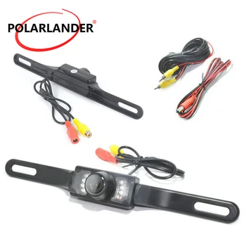 

[High Quality] 120 Degree View Angle Waterproof Backup Car Rear View License Plate Camera Infrared Night Vision