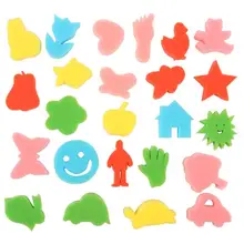 24 шт./пакет Для детей художественные промыслы, губка для рисования, для домашнего использования, развивающая игрушка