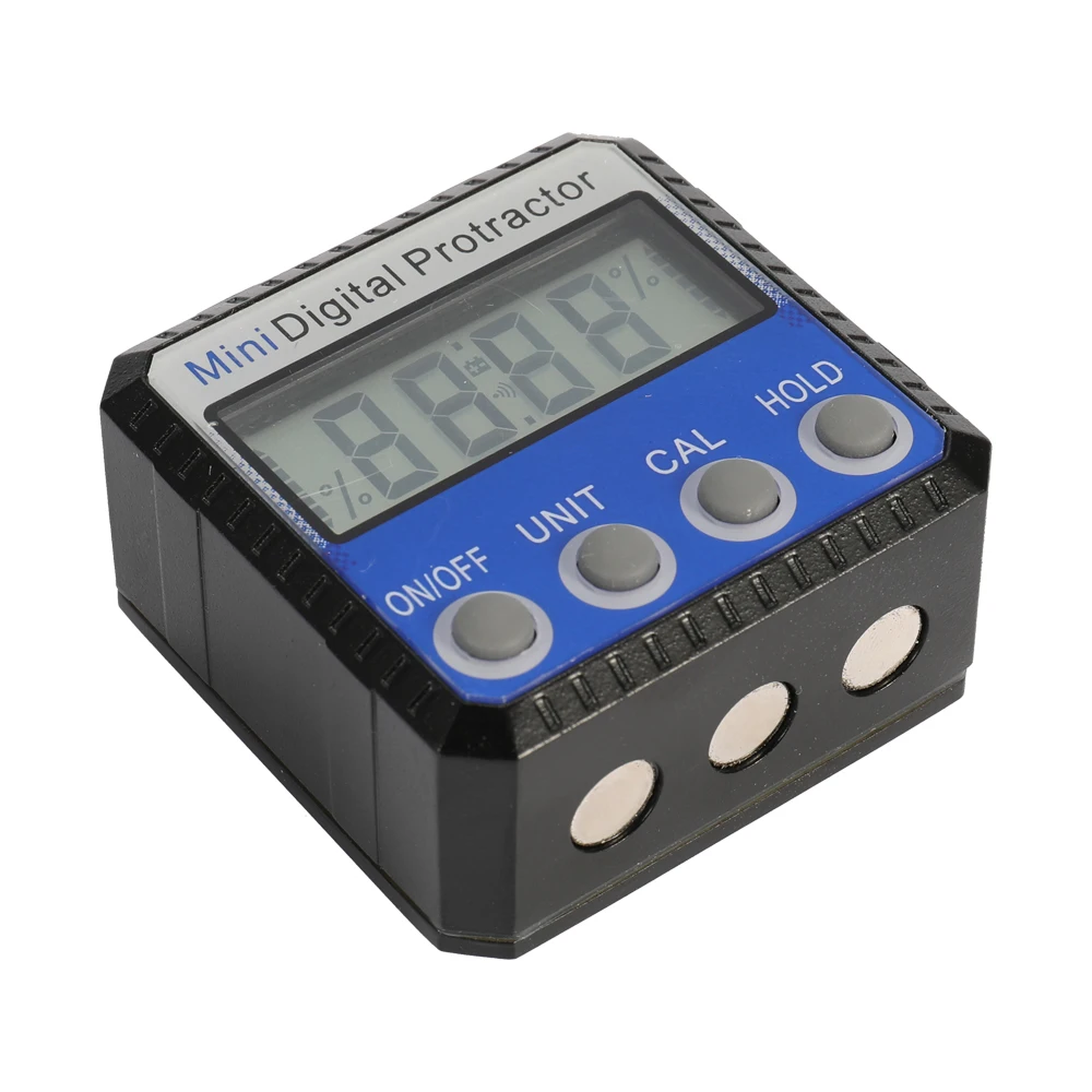 

Mini Zinc Alloy Digital Display Protractor Inclinometer 0.1 Resolution Bottom with Magnet Protractors Measuring Gauging Tools