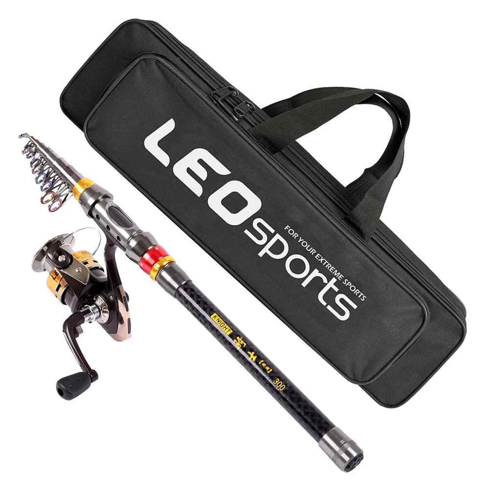 

Leo 2.1M Fishing Rod Reel Combo Fishing Rod Reel Kit With Carbon Fiber Fishing Rod Pole + Spinning Fishing Reel + Fishing Tack