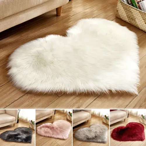 

Fluffy Rugs Anti-Skid Shaggy Area Rug Dining Room Home Bedroom Carpet Floor Mat