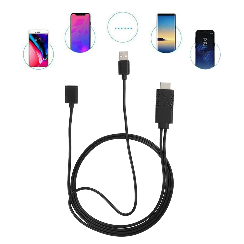 Кабель usb mini 2 в 1 1080 P USB Женский к HDMI Мужской кабель HDTV адаптера Шнур для iPhone Android горячая распродажа