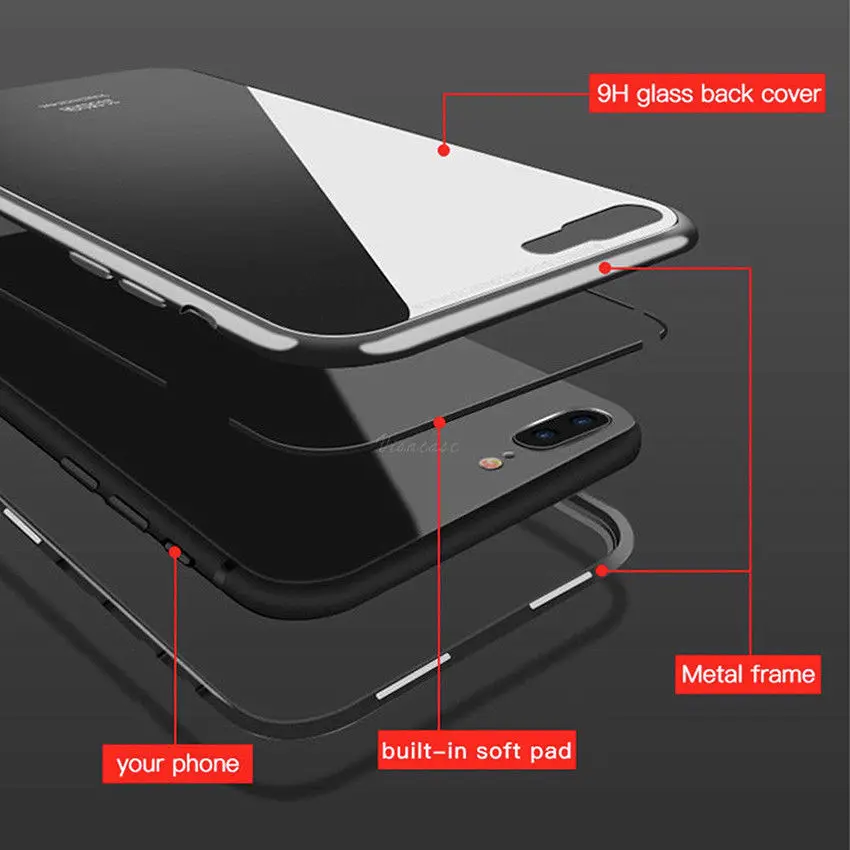 

mobile cell phone 360 armor shockproof cover metal bumper magnetic Adsorption FOR SAMSUNG Galaxy j4 plus