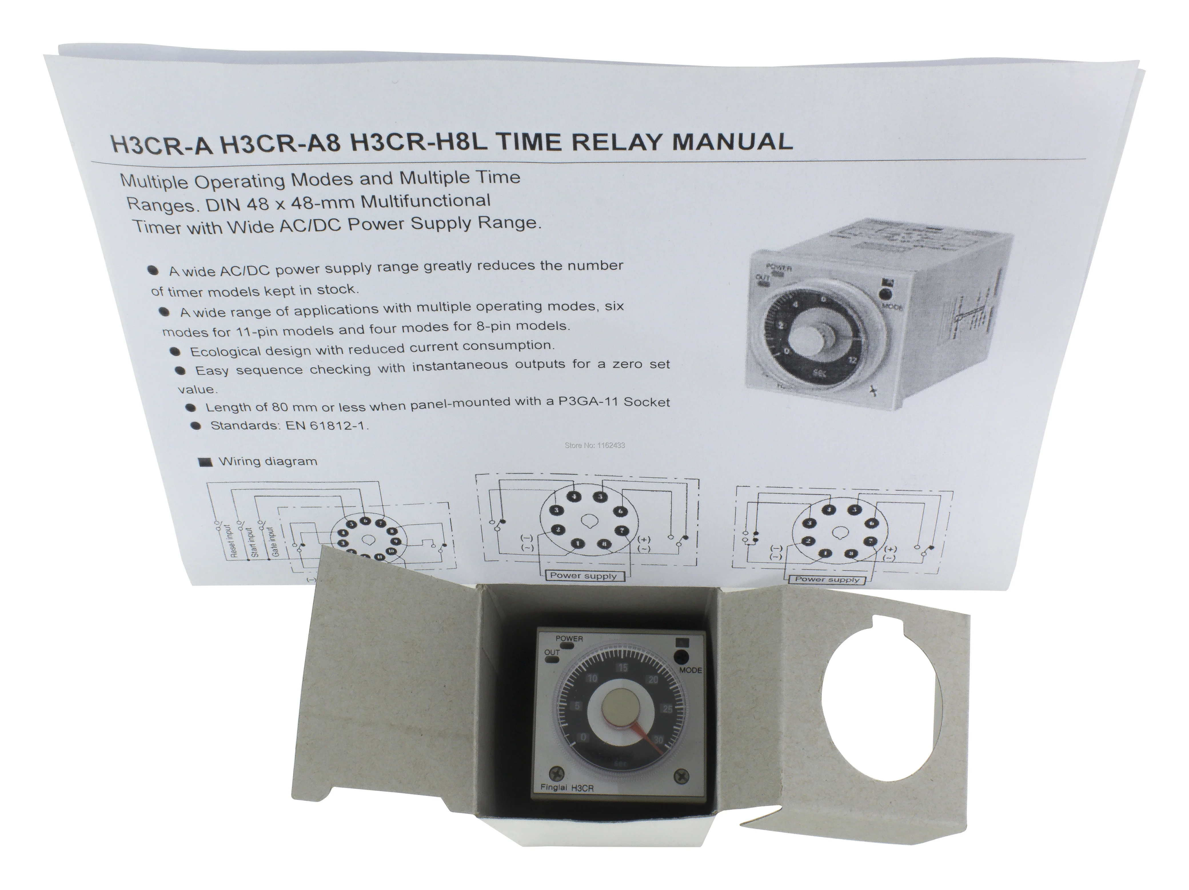 H3CR-A8 1.2S-300H 100-240V AC 100-125V DC 8-Pin Delay Timer Relay Knob Control Time Relay for Automatic Control,Mechatronic,etc Knob Time Relay H3CR-A8 1.2S-300H 100-240V AC 100-125V DC 8-Pin Delay Timer Relay Knob Control Time Relay for Automatic Control,Mechatronic,etc Knob Time Relay