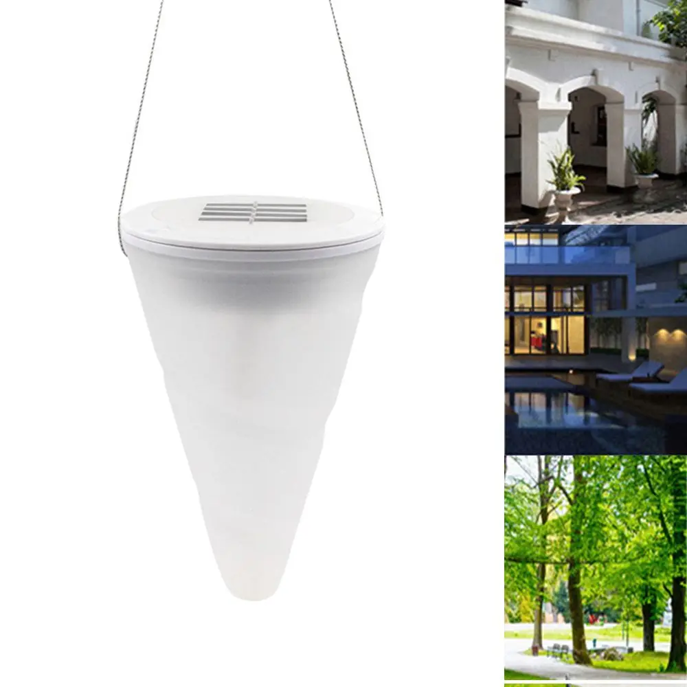 Outdoor Solar Light LED Hanging Lights Flame flashing Taper Balcony Stainless steel + pp