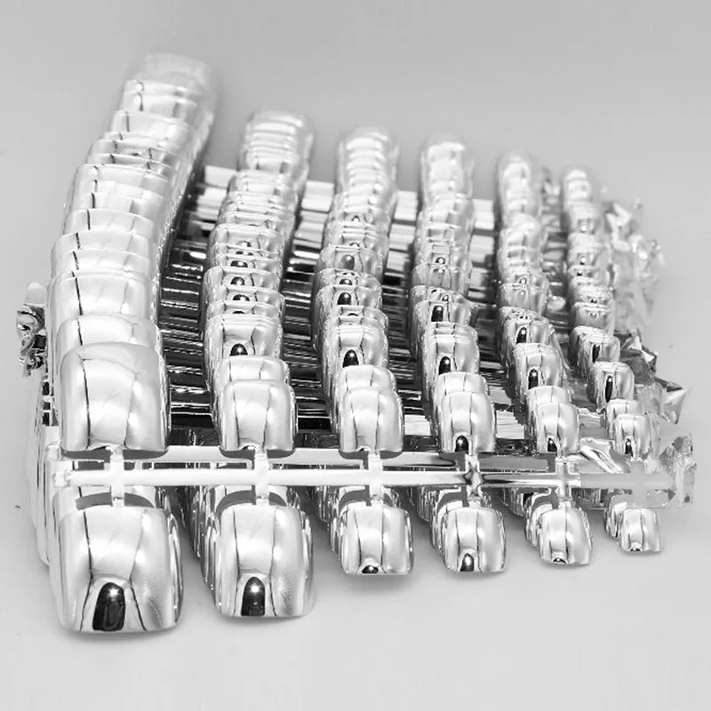 

Kimcci 120pcs Metallic Toe Nail Tips Acrylic Nail Art Tips Professional Fake False Foot Nail Tips DIY Shining Gold/Silver Color