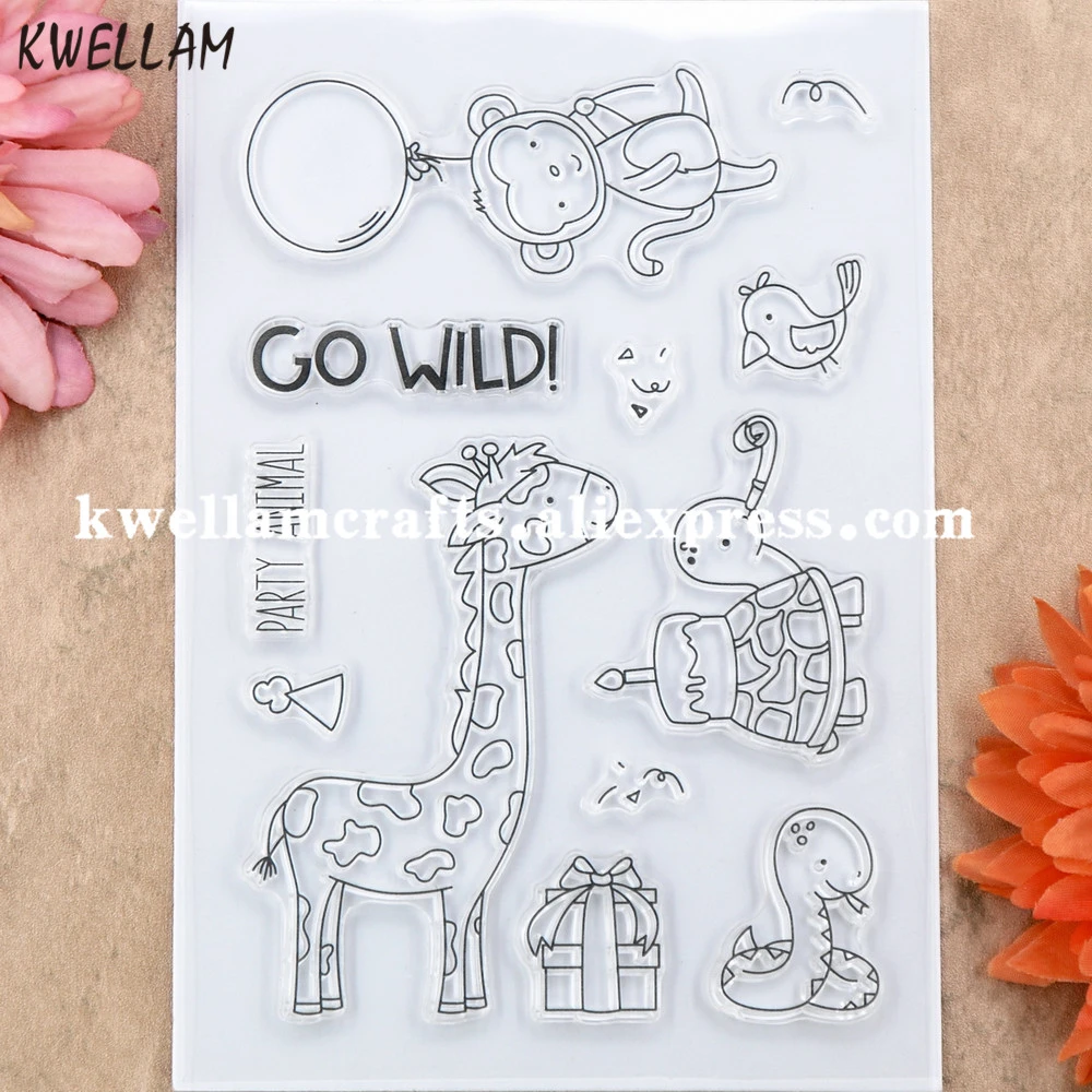 Go Wild Party Animal Scrapbook Diy Photo Cards Rubber Stamp Clear Stamp  Transparent Stamp 11x16cm Kw8122712 - Stamps - AliExpress
