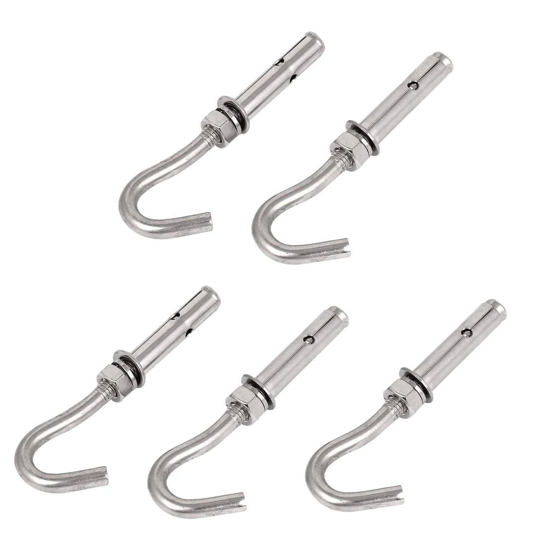

5pcs /set Wall concrete brick M8 stainless steel extension open hook anchor bolt 60mm Thread length expansion screws hook