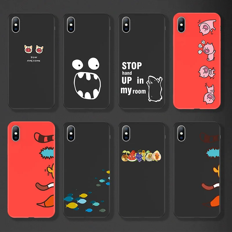 

USLION Wine Red Ploka Dots Phone Case For iPhone 6 6s Plus XS Max Wave Point Cover Soft TPU Case For iPhone XR X 8 7 Plus 5 S SE