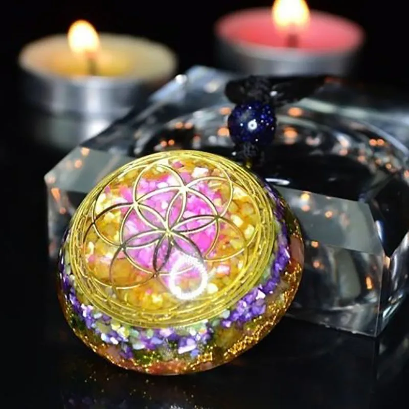 Подвеска Orgonite ожерелье из природных кристаллов изгнание злых духов изменение