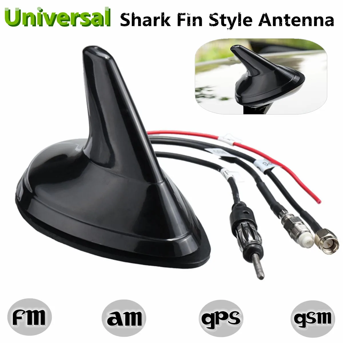 

Universal Auto Car Shark Fin Roof Antenna Aerial FM / AM / GPS / GSM Decorate