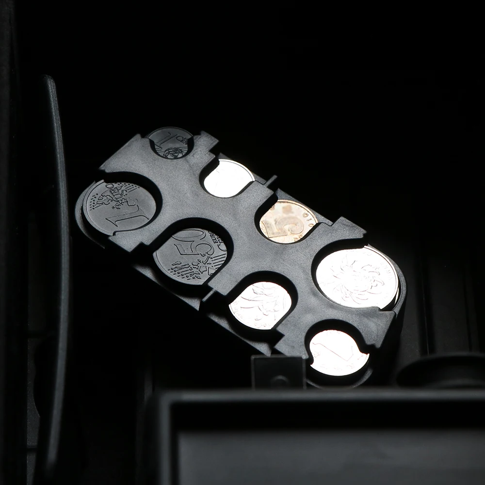 

Car Storage Box Black Plastics Car Coin Organizer Case Loose Change Money Storage Box Container Money Coin Holders Organizer