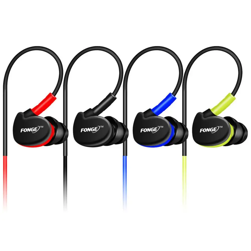 

Ear-hook Sports Wired Control Headset IPX5 Waterproof Sweatproof Subwoofer With Phone Microphone In-ear Multi-color Optional
