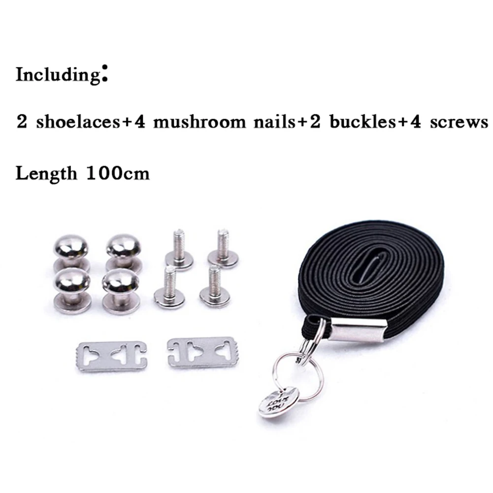 1 Pair New Style Lazy Shoelaces Quick Easy Sneaker Elastic Shoe Laces One-handed Shoelace Sport shoes No Tie Candy Black Hotsale