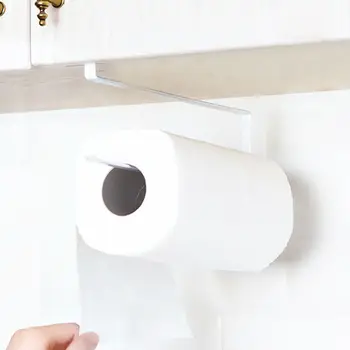 

2pc Iron Kitchen Tissue Holder Hanging Bathroom Toilet Roll Paper Holder Towel Rack Kitchen Cabinet Hook Holder Organizer New