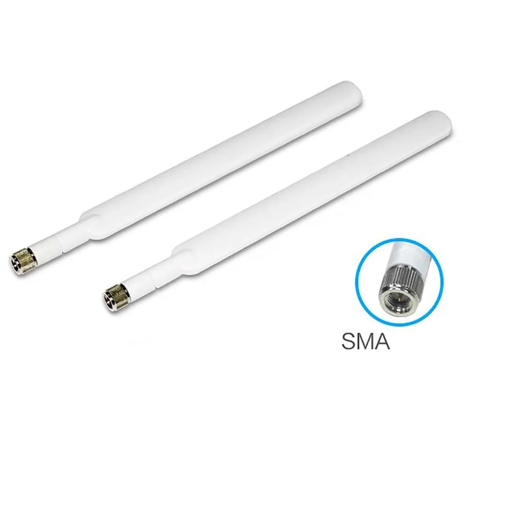 2PCS WIFI Connector White Signal Booster 5dBi High Durable SMA-Male Antenna 4G LTE External Router For Huawei B315 B310